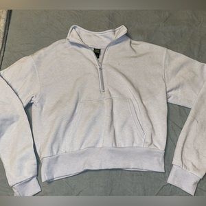 Baby blue 3/4 zip sweatshirt